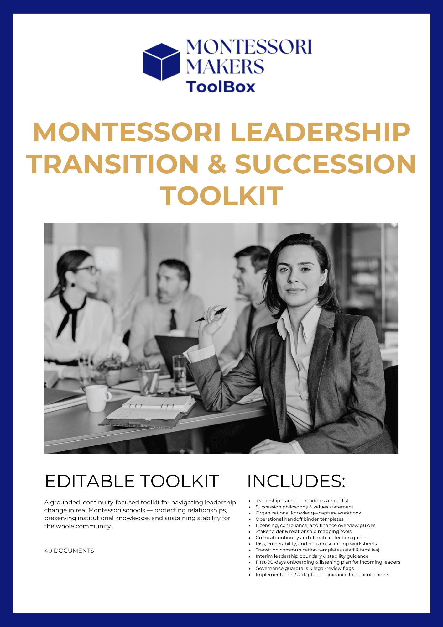 Leadership Transition & Succession Toolkit — Montessori Makers Toolbox