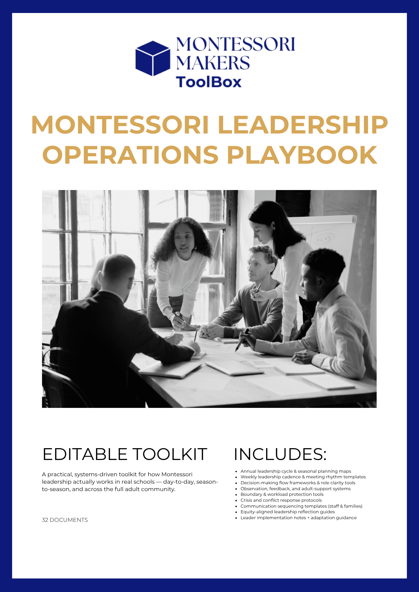 Montessori Leadership Operations Playbook — Montessori Makers Toolbox